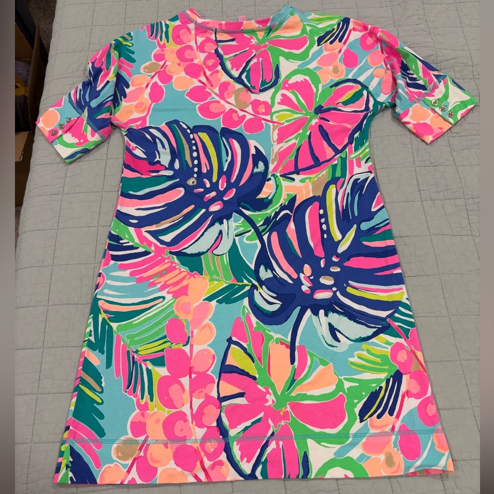 Lilly Pulitzer SAMPLE Short Sleeve Dress Multi Exotic‎ Garden Size Small - Picture 10 of 10